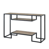 Idella Rustic Oak & Black Finish Console Table Model LV00887 By ACME Furniture